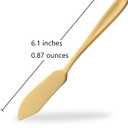 Buyer Star Butter Knives, 18/10 Stainless Steel 6.10 Inch Gold Cheese Spreader Knives Set in Black Gift Box, Dishwasher Safe, Set of 8