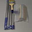 7" Deck Stain Brush Applicator with 60" Long Handle, 3" Paint Brush Included for Woodstains, Oils, Decking, Decking Stains, Deck Coatings, Fence Wall Furniture Paints
