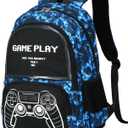 School Backpack for Boys Kids Bookbags Cool Camo Prints Elementary School Bags Travel Back Pack (Blue Graffiti)