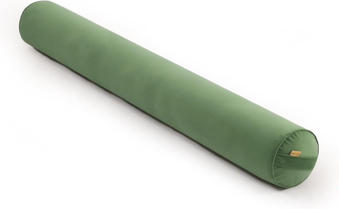 Ailuteie Bolster Pillow for Bed – Long Round Body Pillow for Adults, Cuddle Pillow for Sleeping, Full-Length Support, 59.05 x 7.87 Inches, Olive Green