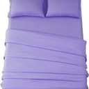 SONORO KATE Bed Sheet Set Super Soft Microfiber 1800 Thread Count Luxury Egyptian Sheets 16-Inch Deep PocketWrinkle and Hypoallergenic-4 Piece (Lavender, Queen)