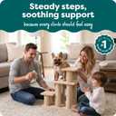 Furhaven Steady Paws Multi-Step Pet Stairs for High Beds & Sofas - Cream, 4-Step