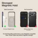 Twelve South PowerBug MagSafe Compatible Qi2 Magnetic Wireless Charger with 35W USB-C Hub Fast Charging for iPhone 17, 16, 15, 14 & More Dune