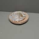 Blue Sky Curve Dinnerware White, Gold & Pink Eleganza Set - 32 Count | Disposable Plastic Plate Set with 16 Lunch Plates 7.5" & 16 Dinner Plates 10"