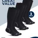 Pembrook Plus Size Compression Socks for Women Wide Calf - 3 Pairs, 20-30mmHg Extra Wide Calf Compression Socks, Up to 4XL