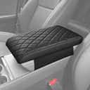 Model Y Center Console Cover/Pad Fit 2020 2021 2023 2024 2025,Faux Leather Tesla Model Y Armrest Mat,Ergonomic Support Cushion,Console Protector,Waterproof Wear-Resistant Scratch-Resistant