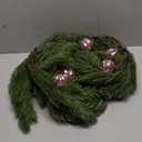 Ceenna 6.2FT Pre Lit Christmas Cedar Garland with Lights Artificial Pine Garland Christmas Decorations with Ball Ornaments,8 Modes Timer Battery Operated for Outdoor Indoor (Pink)