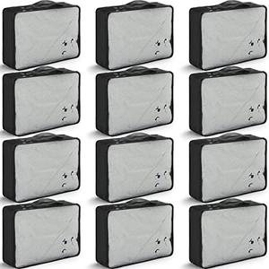 Tudomro 12 Pcs Large Packing Cubes Luggage Organizers for Suitcase Mesh Travel Organizer Bags Travel Packing Organizers for Traveling Camping Hiking
