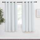 NICETOWN Room Darkening Window Curtain Panel, 55x57 inches, 1 Pack, Cloud Grey Color, Solid Thermal Insulated Blind Privacy Drape for Bedroom 