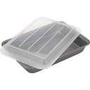 GoodCook Everyday Nonstick Steel Oblong Pan with Lid, 9" x 13", Gray