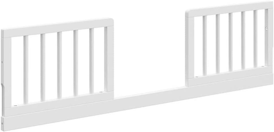 Storkcraft Toddler Safety Guardrail Kit with Dowels (White) for Storkcraft & Graco Crib Conversion – GREENGUARD Gold Certified