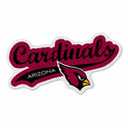 Cardinals - Az Shape Cut Logo With Header Card - Distressed Design