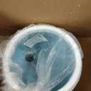 12.8" H x 16" D Globo Fiberstone Round Planter with Drainage Hole, Smooth Finishes, Weather Resistant for Indoor and Outdoor Use, Included 2 Extra Coco Mats (White, 10.7" Pot Opening)