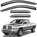 Out-Channel Window Rain Guards Fit for 2002-2008 Dodge Ram 1500 Quad Cab/Extended Cab, Window Vent Visors Wind Deflector Vent Shades for 03-09 Dodge Ram 2500 3500 Extended Cab