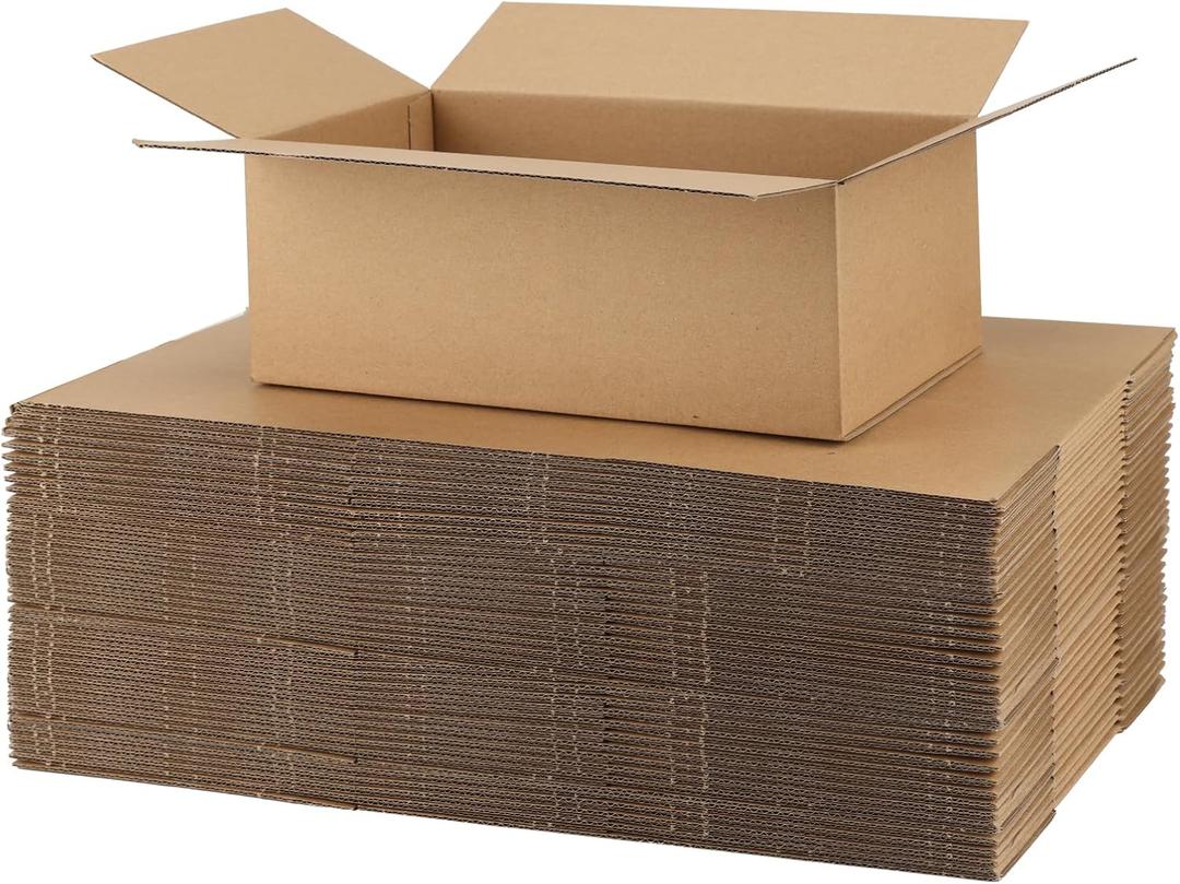 CRUGLA 10x6x4 Shipping Boxes for Small Business, 25 Packs Corrugated Cardboard Boxes for Shipping Packing Mailing (Brown)