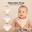 KeaBabies 8-Pack Organic Baby Bandana Bibs for Girls - Super Absorbent Triangle Baby Bibs for Drooling and Teething Infant, 100% Cotton Extra Soft for Newborn, Infant 0-36 Months (Sweet Charm)