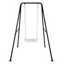 Baby Swing Stand, Heavy Duty Foldable Swing Stand A-Frame Metal Swing Stand Frame for Backyard Indoor & Outdoor Use (Hammock Chair not Included) (Black)