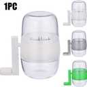 Nut Chopper, Portable Manual Nut Grinder with Hand Crank For All Nuts, Hand Held Food Shredder Cutter Mincer Blender Meat Grinder Kitchen Tool for Making Toppings(White)