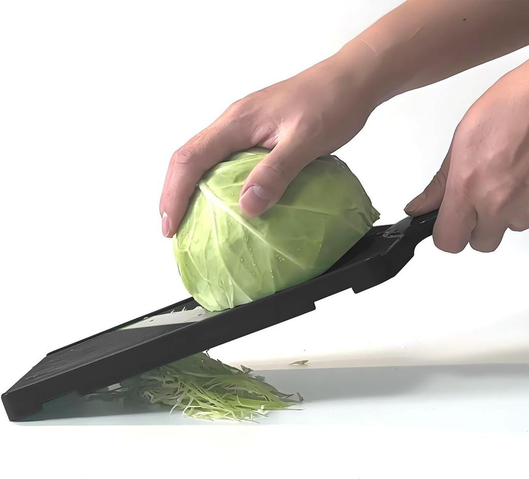 Fixed Thickness Vegetable Slicer  Ultra-Thin Cabbage Shredder for Salads, Jicama Tacos, Onion, Potato Chips  Fine Fluffy Cuts Mandoline Kitchen Tool