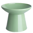 Ceramic Elevated Cat Food Bowls,6.2" Wide,4-Pack,Green