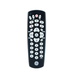 GE Universal Remote Control for Samsung, Vizio, LG, Sony, Sharp, Roku, Apple TV, TCL, Panasonic, Smart TVs, Streaming Players, Blu-ray, DVD, 3-Device, Black, 34456