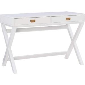 Linon Desk, White, 44"W x 20"D x 30"H Linon Desk, White, 44"W x 20"D x 30"H