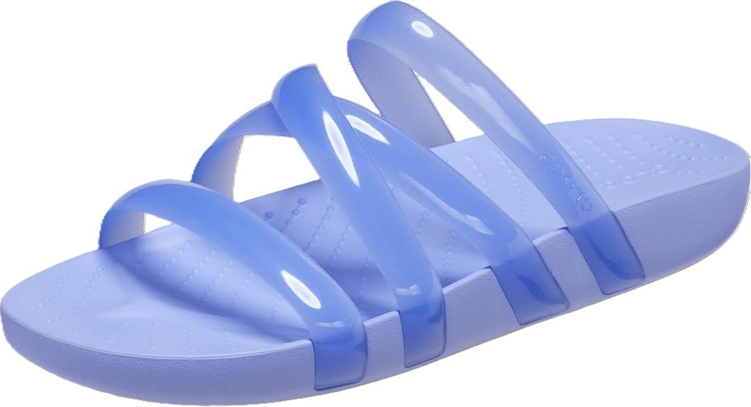 Crocs womens Splash Strappy Sandals (8, Moon Jelly)
