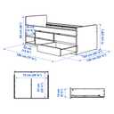 SLÄKT Bed Frame with Storage, Green, Twin
