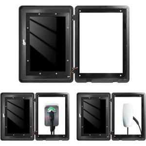 EV Charger Outdoor Enclosure, Charger Station Box for Tesla Wall Connector, Indoor/Outdoor Cover,IP65 Waterproof,L19.6 xW9.8 xH27.5, Dark Gary