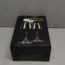 Red Glasses, White Glasses Set of 2, Hand Blown Glasses 15 oz, Copas De Vino with Long Stem Perfect for Wedding, Anniversary or Holiday Gifts Dishwasher Safe Christmas