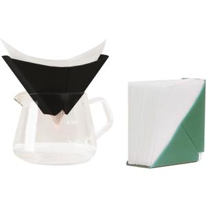 Pour Over Coffee Maker Set  Premium Non-Woven Filters 2 Color Portable Silicone Dripper, No Pre-Rinsing, Adjustable Flow Rates, Perfect for Home, Travel & Camping (Black/Green)