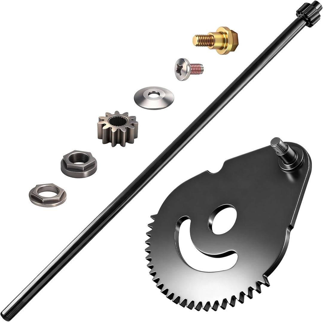 938-05078 Steering Rod Shaft with Bushing & 617-04094 Steering Gear Kit for MTD/Troy-Bilt/Craftsman Lawn Mower - Contain 941-0656A 741-0656A 948-0389 731-1309 Bushing Kit