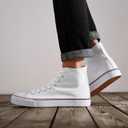 ZGR Men's High Top Canvas Sneakers Lace Up Classic Casual Walking Shoes 9