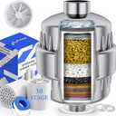 30 Stage VeoryFly Shower Filter with Vitamin C, Showerr Fiter for Hard Water, High Output Water with 2 Replaceable Fillter Cartridges, Water Softener Filter to Remove Chlorine