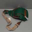 CLUCI Crossbody Bags for Women - Sling Backpack Travel Bag in Leather (0-8 Green With Brown)