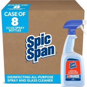 Spic and Span Disinfecting All-Purpose Spray & Glass Cleaner, 32 oz, 8 pk