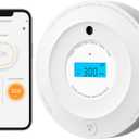 AEGISLINK Wi-Fi Combination Smoke and Carbon Monoxide Detector with LCD Display & Replaceable Battery, Compatible with TuyaSmart & Smart Life App, SC-WF240