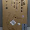 HOPERAN Dual-Sided Heated Stadium Seats for Bleachers with Back Support, 3 Levels Heating Stadium Seating for Bleachers Seat with Backrest, 5 Pockets Portable Stadium Chair for Outdoor (21", Black)