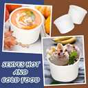 Nuenen 400 Pcs 8 oz Summer Ice Cream Paper Cups Bulk Disposable Dessert Cups Solid Color Paper Dessert Bowls for Snack Sundae Spring Party Favors Ice Cream Bar Supplies (White)