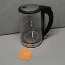 Cosori Electric Kettle, No Plastic Contact With Water, Wide Mouth For Easy Cleaning, Auto Shut Off, 1.7L Tea Kettle & Hot Water Boiler, Water Heater & Teapot, Borosilicate Glass, Black, 1500W (1.8 Quarts)