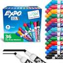 EXPO Low Odor Dry Erase Markers Chisel Tip Assorted Fashion Colors 36 Count for Classroom Office & Home Use