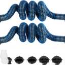 OUTPRIZE 20FT RV Sewer Hose, EXTREME Heavy Duty 24 Mil TPE Material for Abrasion Resistance and Crush Protection, Camper Sewer Hose Kit with Pre-Attached Bayonet Fittings, 4-in-1 Adapter Elbow, Blue