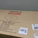 Scalloped Mirror for Bathroom - 20"x36" Gold Bathroom Mirror with Aviation Aluminum Alloy Frame & Shatter-Proof Glass for Living Room Bedroom Entryway, Brushed Gold Frame(x1)