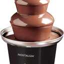 Nostalgia 3 Tier Electric Chocolate Fondue Fountain Machine for Parties - Melts Cheese, Queso, Candy, and Liqueur - Dip Strawberries, Apple Wedges, Vegetables, and More - 24-Ounce - Black, Small