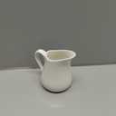 LYEOBOH 9 OZ Creamer Pitcher, Small White Creamer Pitcher for Coffee, Milk, Modern Kitchen Accessory - Ceramic