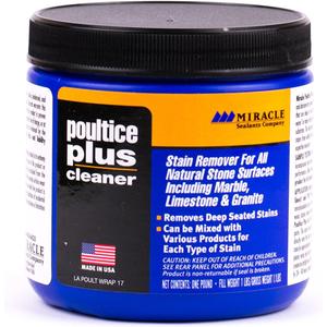 Miracle Sealants Poultice Plus Stain Remover for Countertops, Tile, Stone & Masonry, 1 lb (1 Pound (Pack of 1))