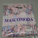 MASCOMODA Womens Tops Summer Boho Floral Short Sleeve Button Down Shirts Crewneck Loose Vacation Dressy Casual Work Blouses(Floral Pink Multicolored,Medium)