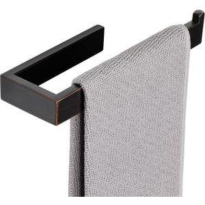 Sayayo Towel Ring for Bathroom, Oil Rubbed Bronze Towel Bar for Bathroom Wall, 10 Inch Hand Towel Holder for Kitchen, SUS304 Stainless Steel Towel Rack Modern Square