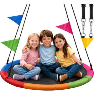 LGENDARY Saucer Swing for Kids and Adults - 40 Inch Round Outdoor Tree Swing