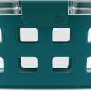 Ello Duraglass Meal Prep Container- Glass Food Storage Container with Silicone Sleeve and Airtight BPA-Free Plastic Lid, Dishwasher, Microwave, and Freezer Safe (7 Cup, 7 Cup Teal)